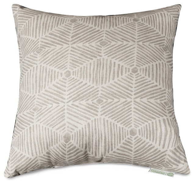 Charlie Beige Metallic Extra Large Pillow 24x24 Contemporary