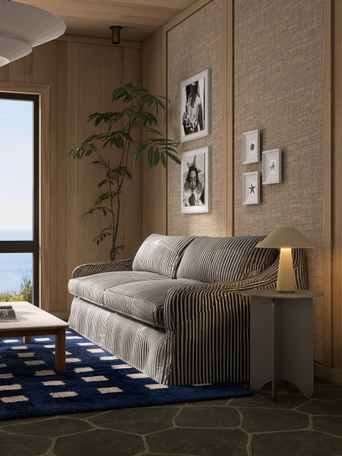 Timeless Coastal Living &ndash; Zeitloser Midcentury-Stilmix im Ostsee-Ferienhaus eklektisk-dagligstue
