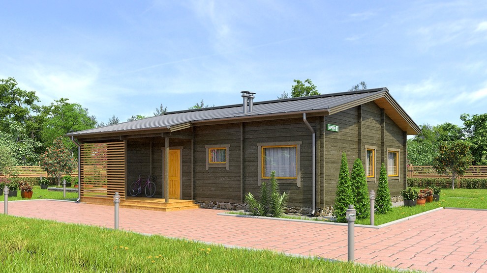 Дом из клеёного бруса сезонного проживания "Базис 2"