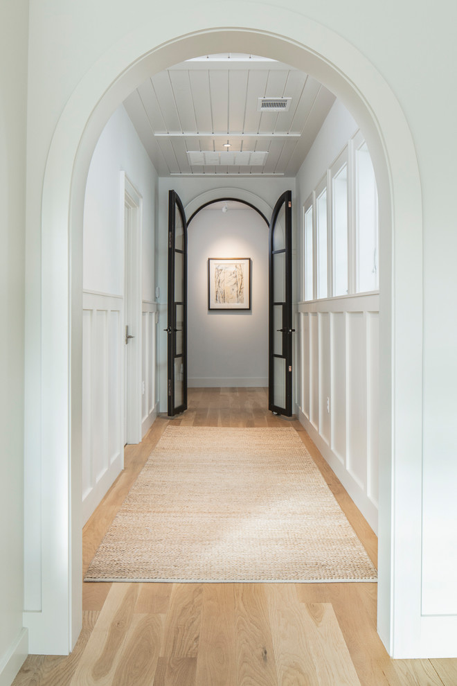 Hallway - transitional hallway idea in Austin