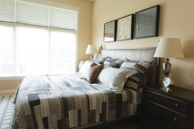Masculine Clean Lines modern-bedroom