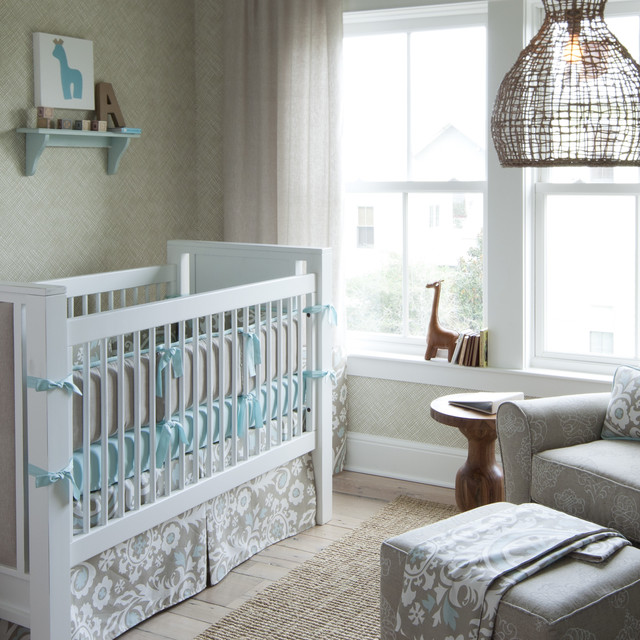 Taupe Suzani Crib Bedding Collection by Carousel Designs transitional-nursery