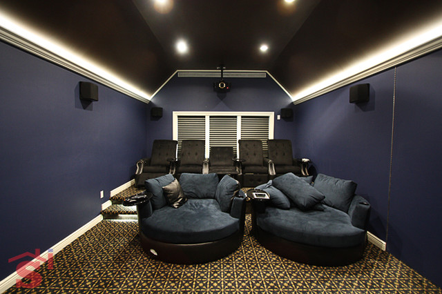Home Theater Traditional Home Theater New York By