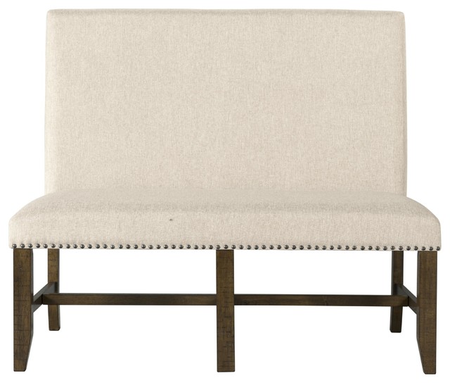 Francis Fabric Back Bench Southwestern Dining Benches by Picket