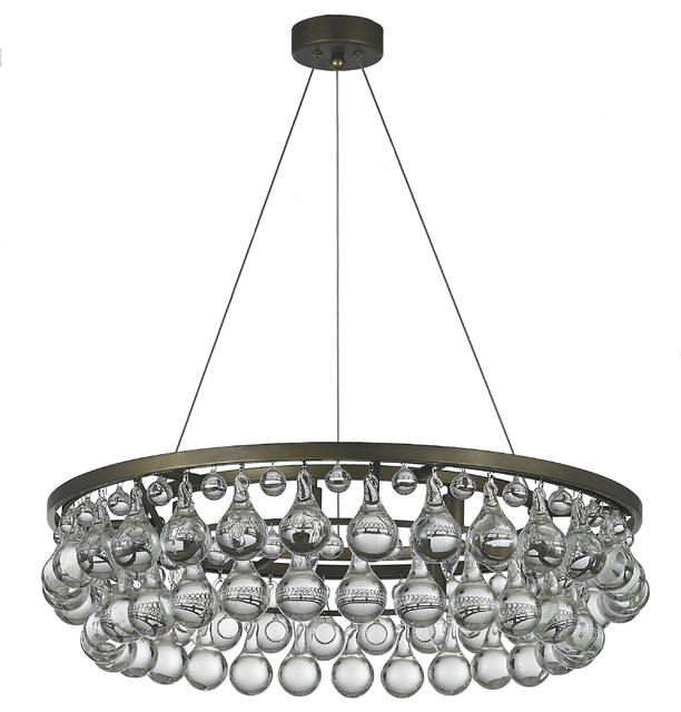 Alan Mizrahi Lighting Design 2 Tier Clear Round Murano Glass 2 Tier Clear Round Murano Glass Chandelier 26 X8 Chandeliers