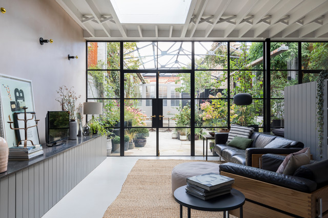 Victorian Dairy Conversion industrial-living-room