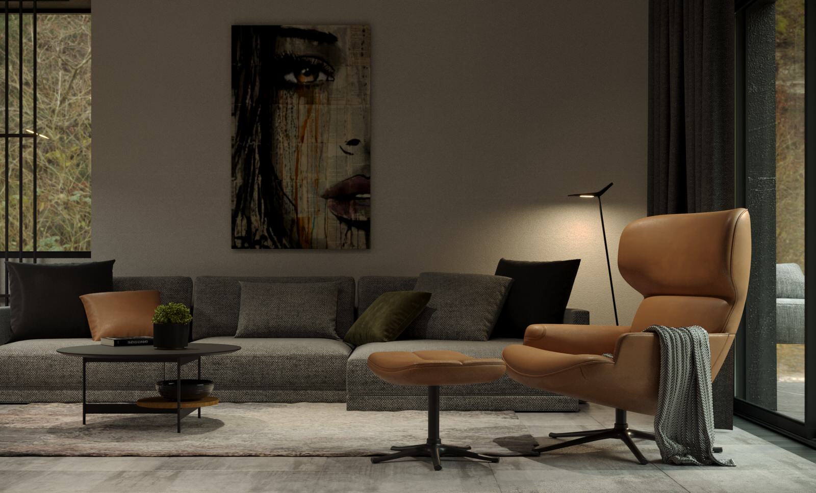 Интерьер Частного дома 110 м2. Современный интерьер для молодой пары