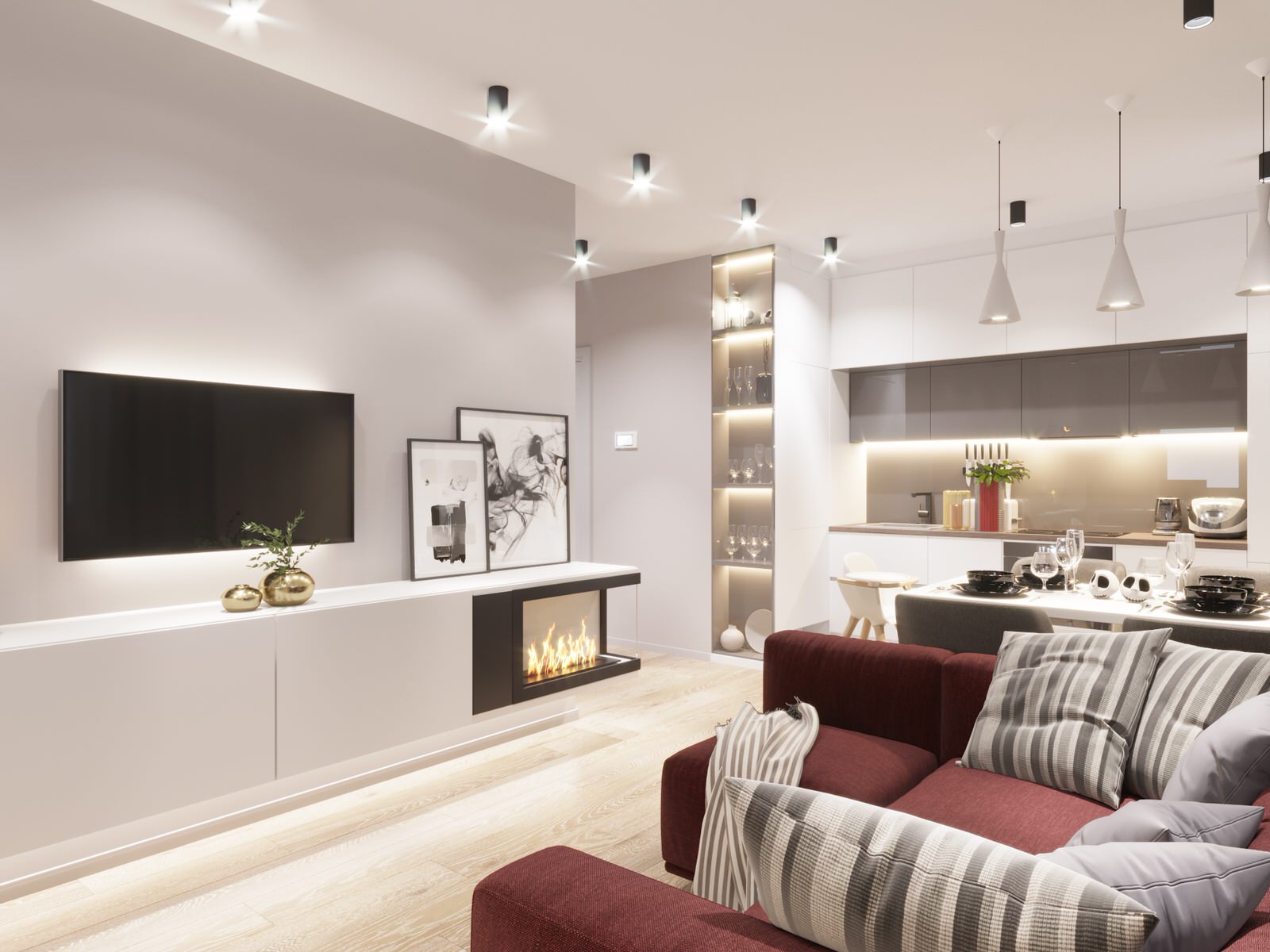 интерьер квартиры 72 квм. г. Новосибирск