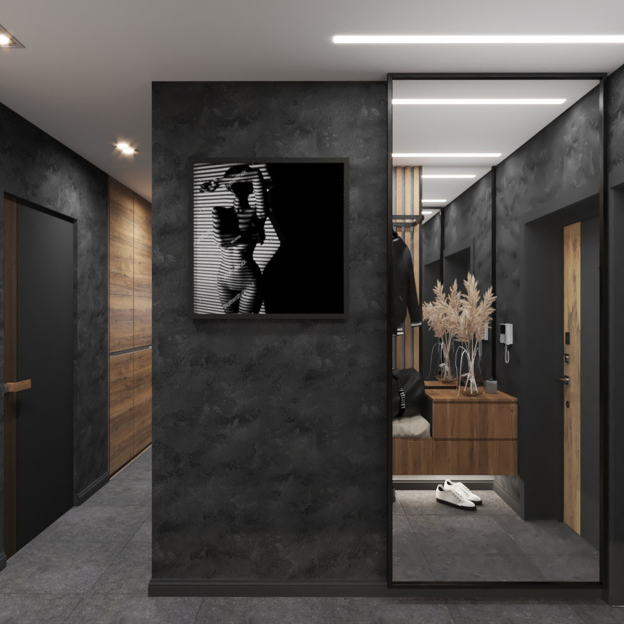 Гостиная, кухня, прихожка