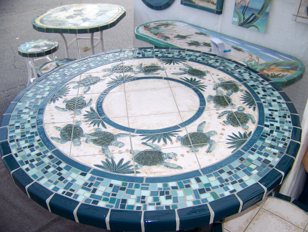 Handmade Porcelain Art Tile Murals for Pool and Shower