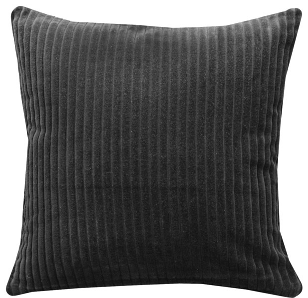 Pillow Decor Cotton Corduroy Throw Pillow 16 X16 Transitional