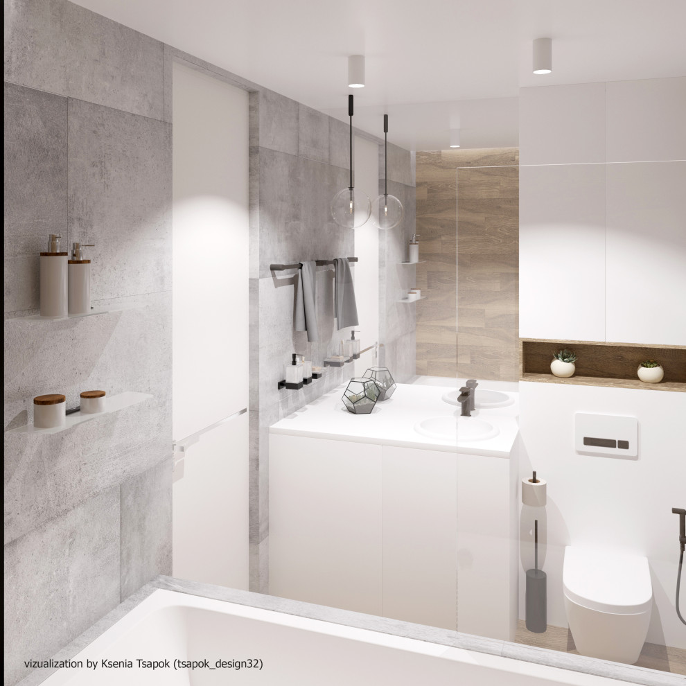 2х-комнатная квартира с объединенной кухней-гостиной