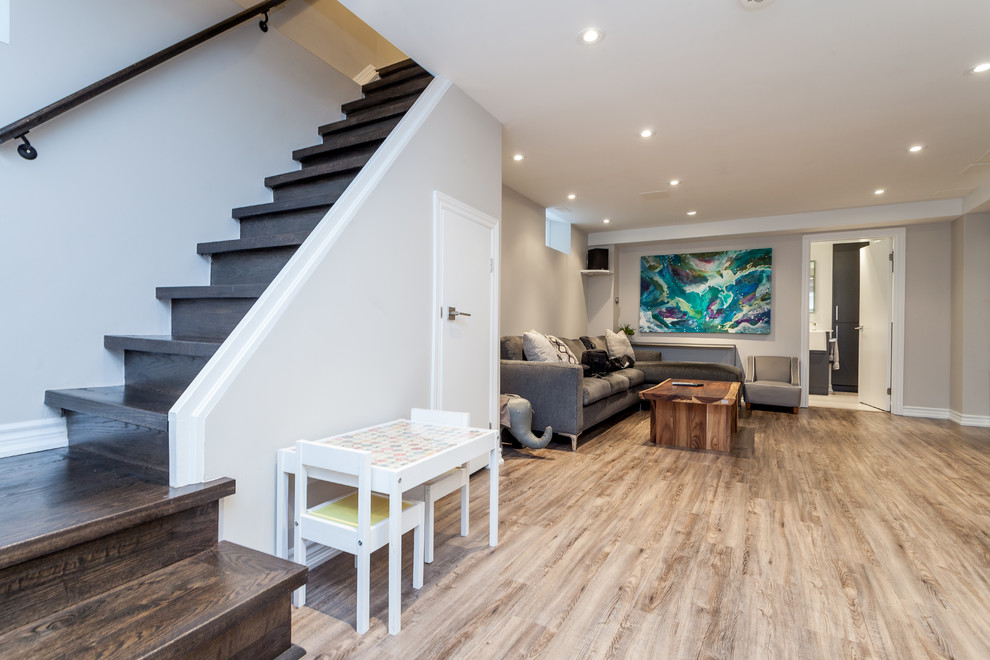 Finished Basement Downtown Toronto Contemporary Basement