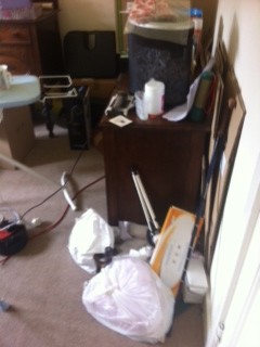 decluttered Reception room used as a storage room