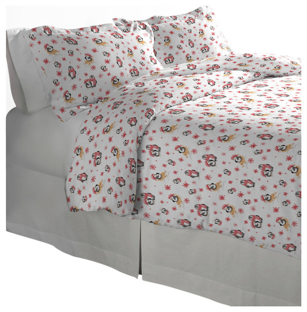 Pointehaven 175 Gsm Cotton Flannel Duvet Set Contemporary