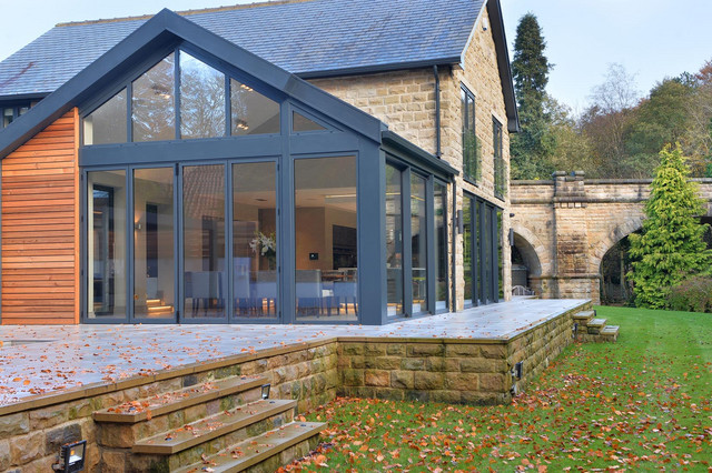 Secluded Rural Open Plan Kitchen modern-exterior