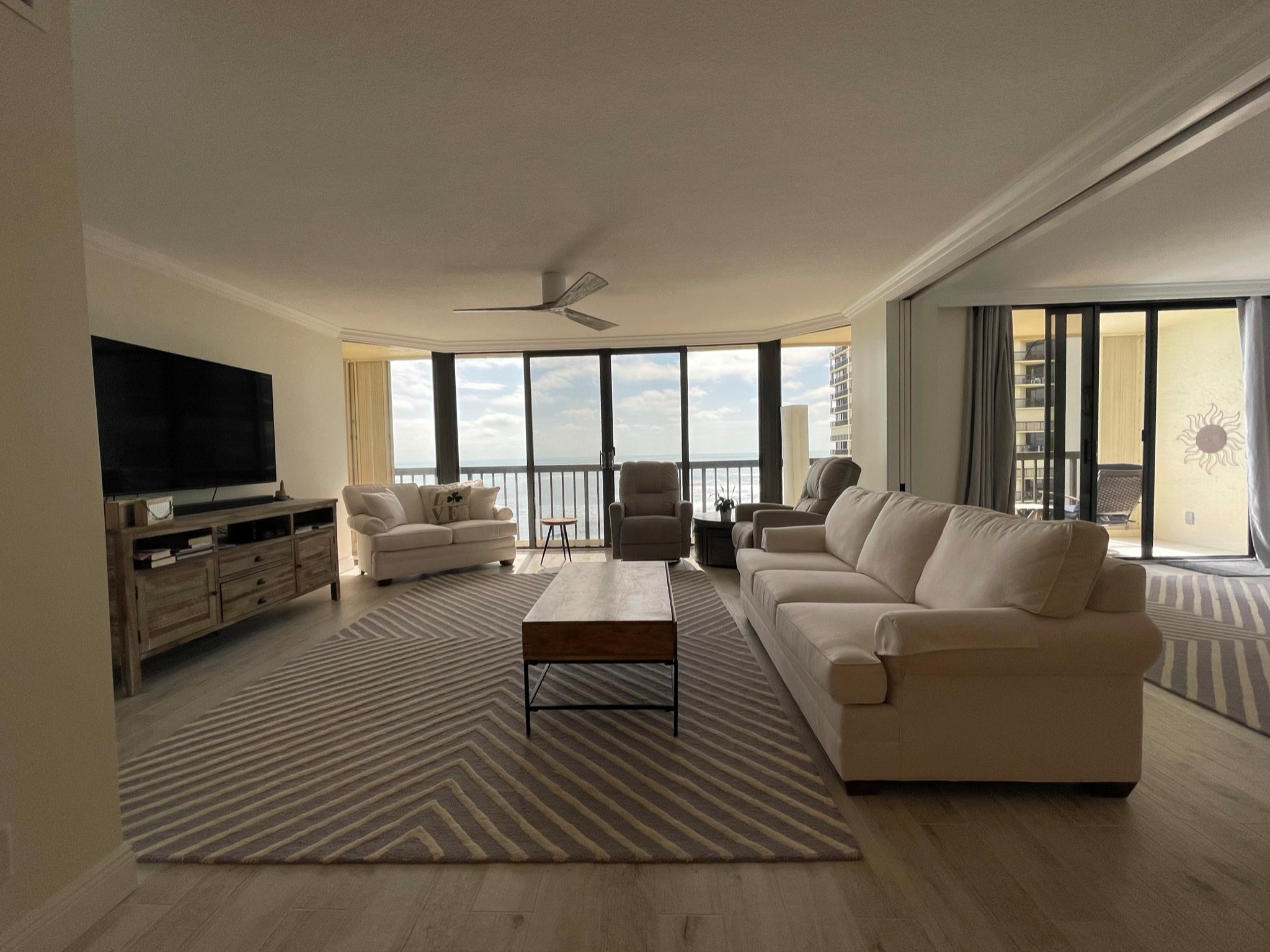 Ocean Front Living Room and Den/Guest room