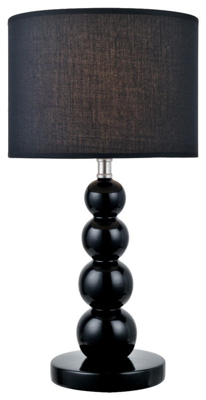 Table Lamp - Black/Black Fabric Shade