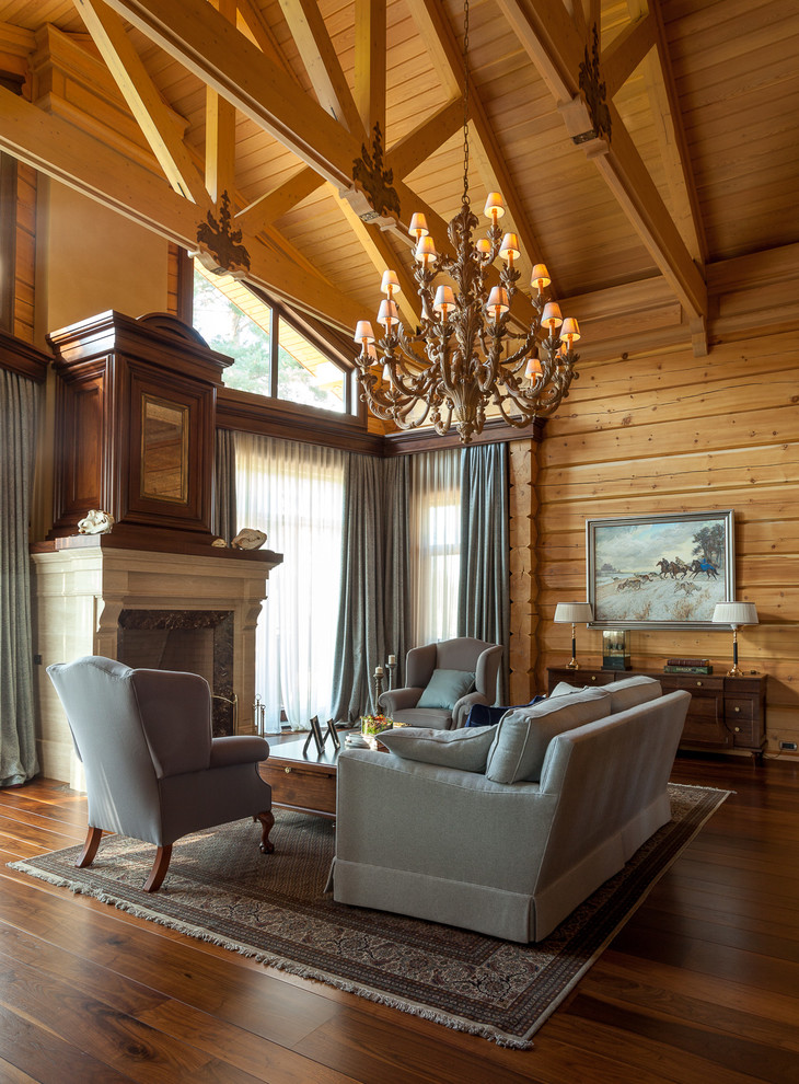 Деревянный дом в классическом стиле