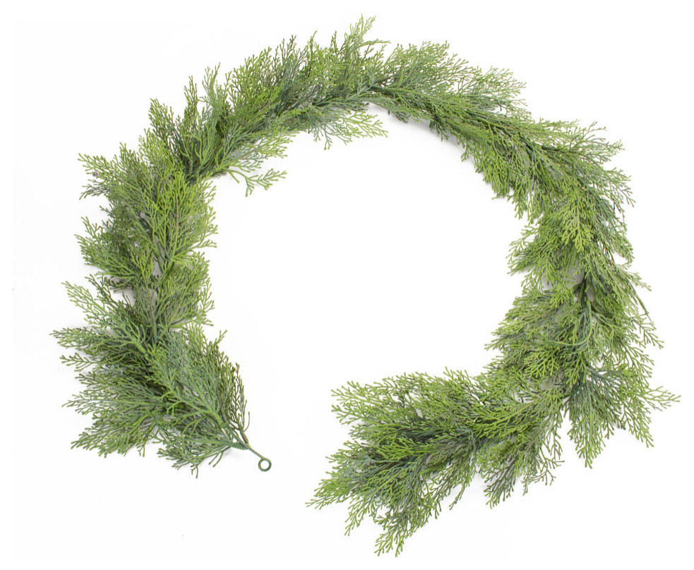 Cedar Garland, 2Piece Set Traditional Wreaths And Garlands by