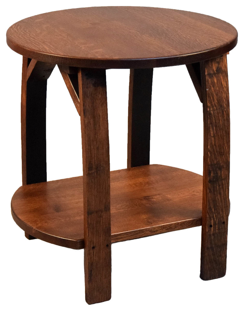 Shooter's Barrel Stave End Table / Cherry