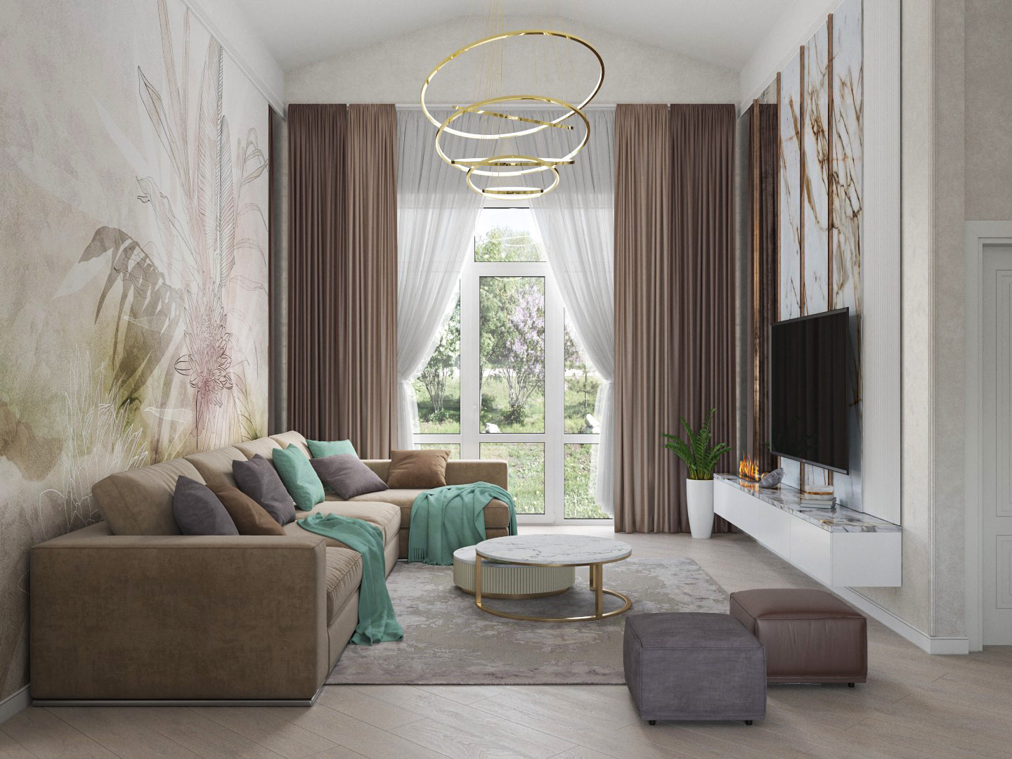 Загородный дом с выходом в сад