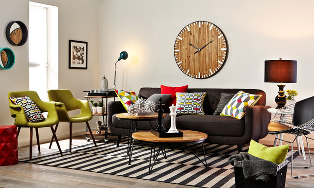 Modern Metro mid-century-wohnbereich