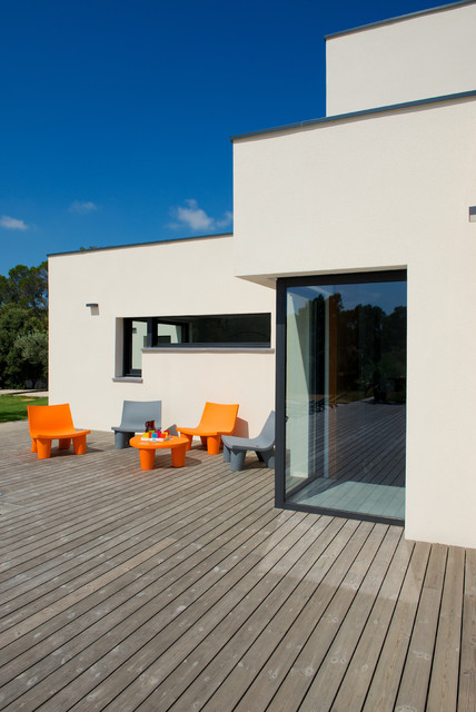 Un jeu de volumes contemporain modern-terrace