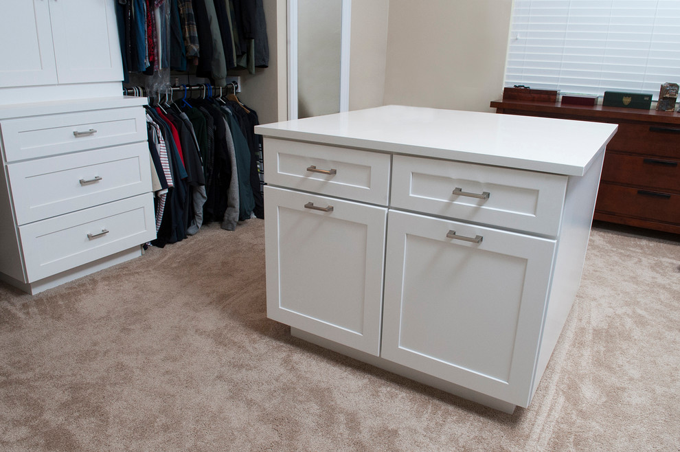 Example of a transitional home design design in San Diego