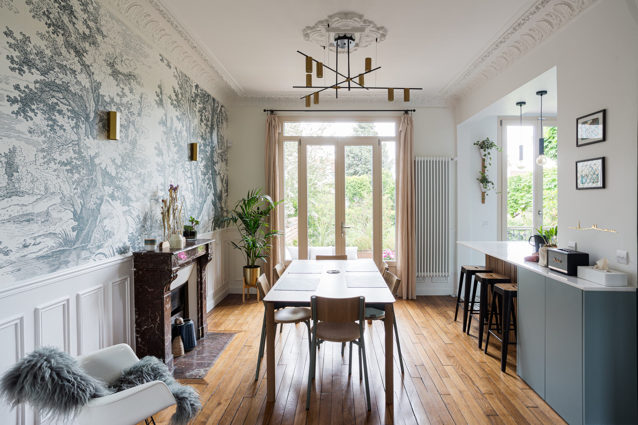 Avanr /Apres une maison de maitre se  réinvente avec brio