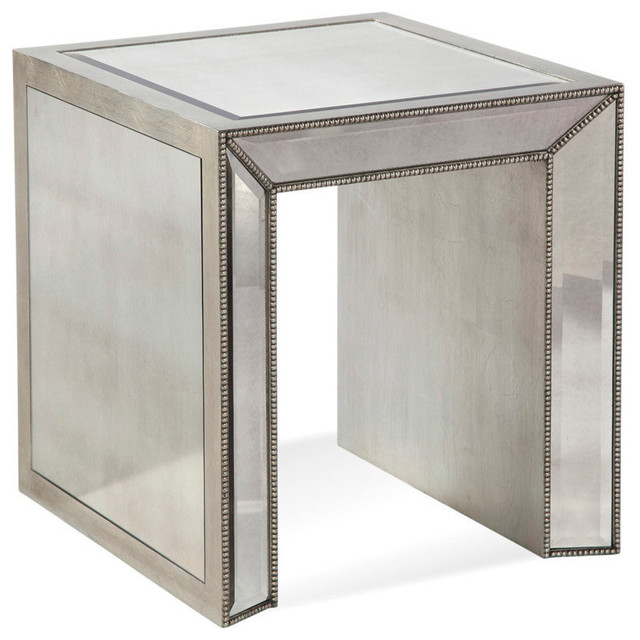 Bassett Mirror Murano Mirrored Rectangle End Contemporary Side Bassett Mirror Murano Mirrored