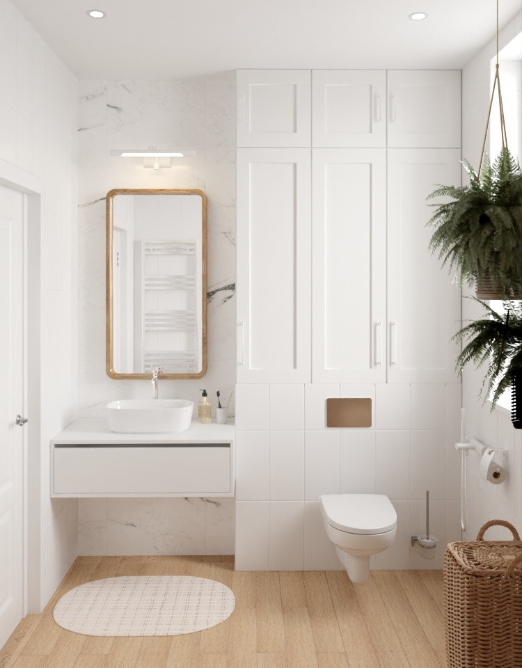 Частный дом в белом цвете