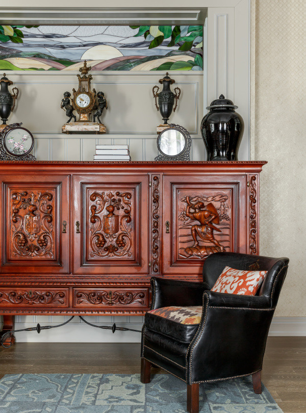 Интерьер дуплекса в поселке Бристоль Московская область. Правое крыло