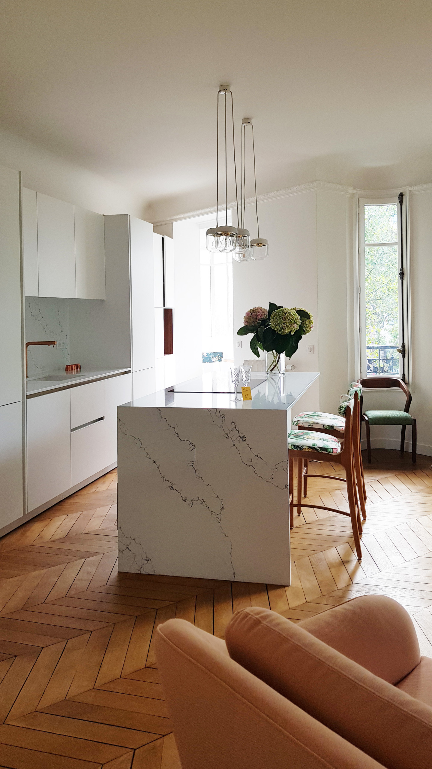 cuisine ouverte avec îlot