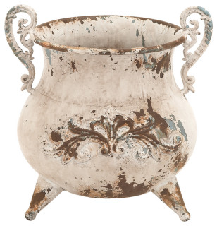 White Metal Vintage Vase 52742