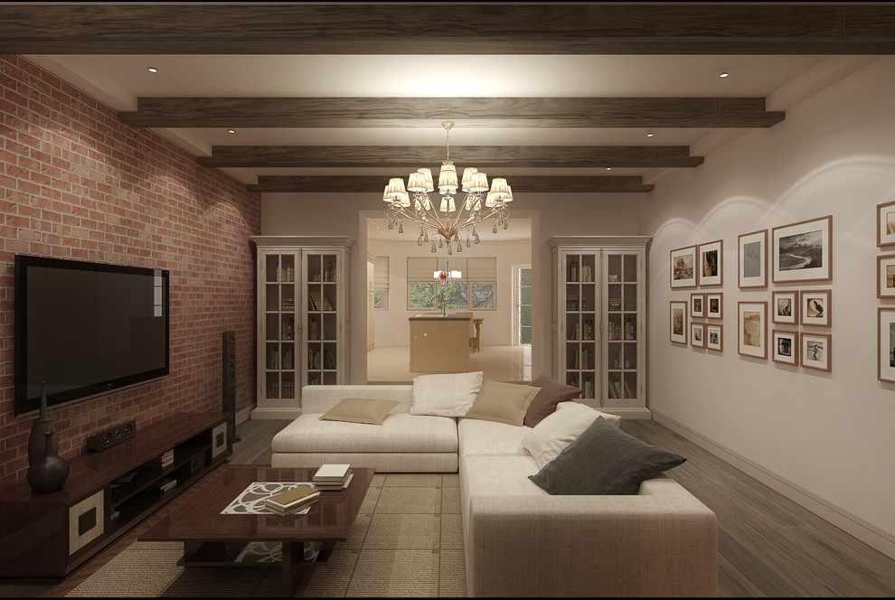 Townhouse. Moscow. New classic with rustic features