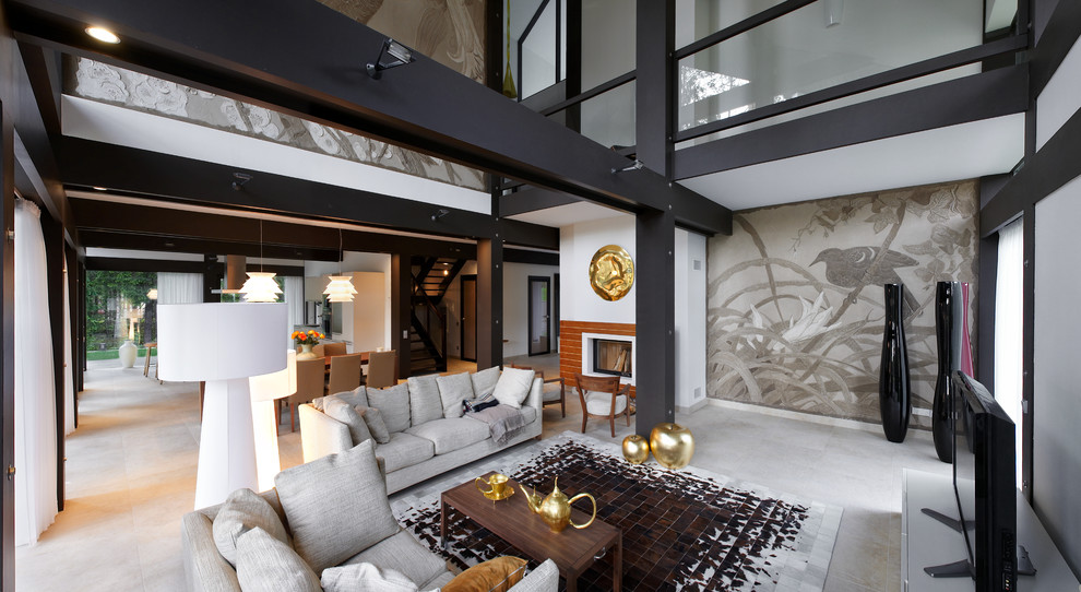 Интерьер фахверкового дома, настенное панно