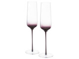 JoyJolt Black Swan Crystal Stemmed Champagne Glasses Set 7.3 oz