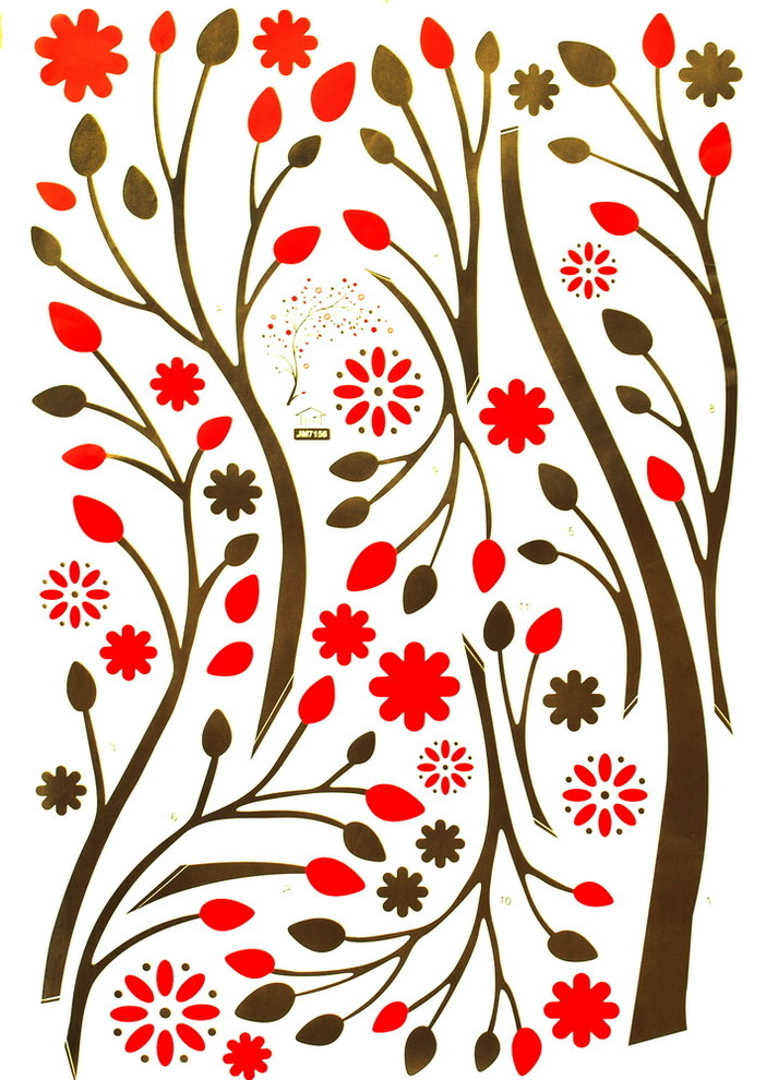Abstract Flower  - Wall Decals Stickers Appliques Home Dcor
