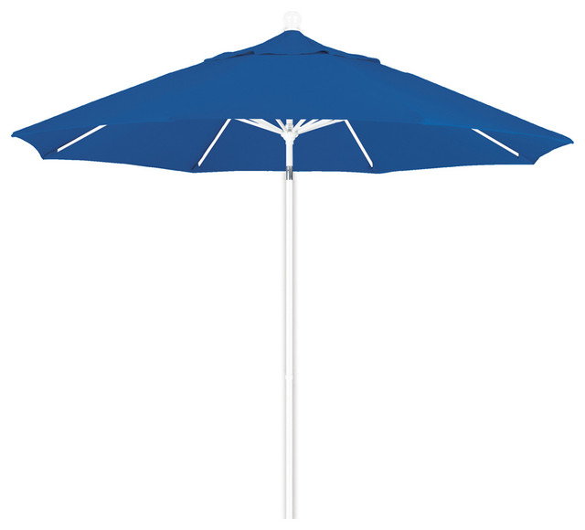 California Umbrella Venture 9 White Market Umbrella Navy Blue Beach Style Outdoor Umbrellas By Western Sierra Trading Company