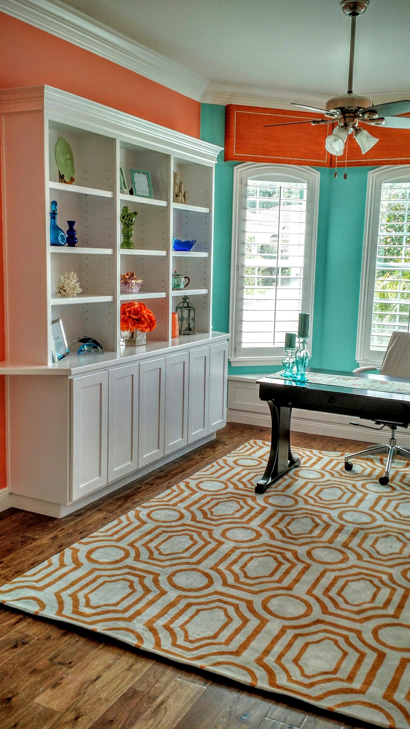 Vibrant office design by Adrienne's decor!