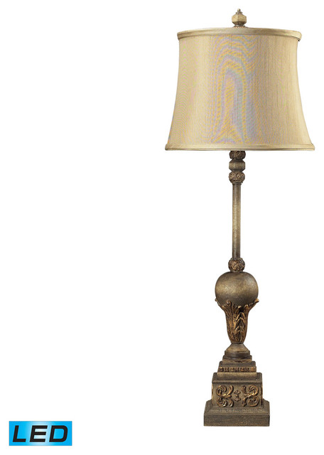 Dimond Veylon Florentine LED Buffet Lamp, Sussex Stone With Gold