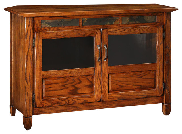 Leick Furniture 46" TV Stand in a Distressed Rustic Oak Finish