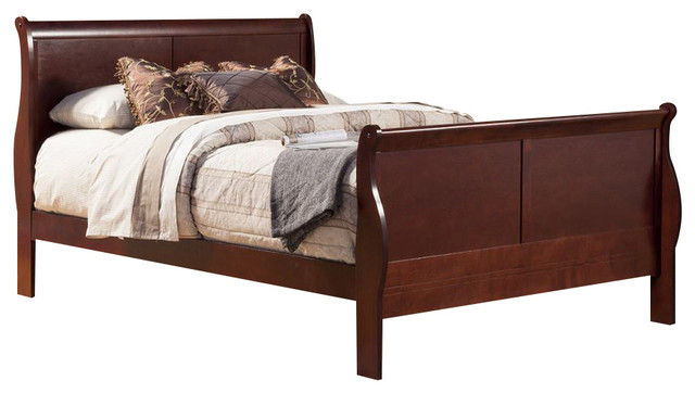Alpine Furniture Louis Philippe Ii King Sleigh Bed Cherry Alpine Furniture Louis Philippe Ii King Sleigh Bed Cherry Promo Transitional Beds