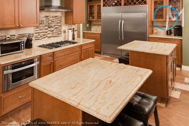 Ivory Gold Granite Kitchen Countertops Marble Com Contemporary