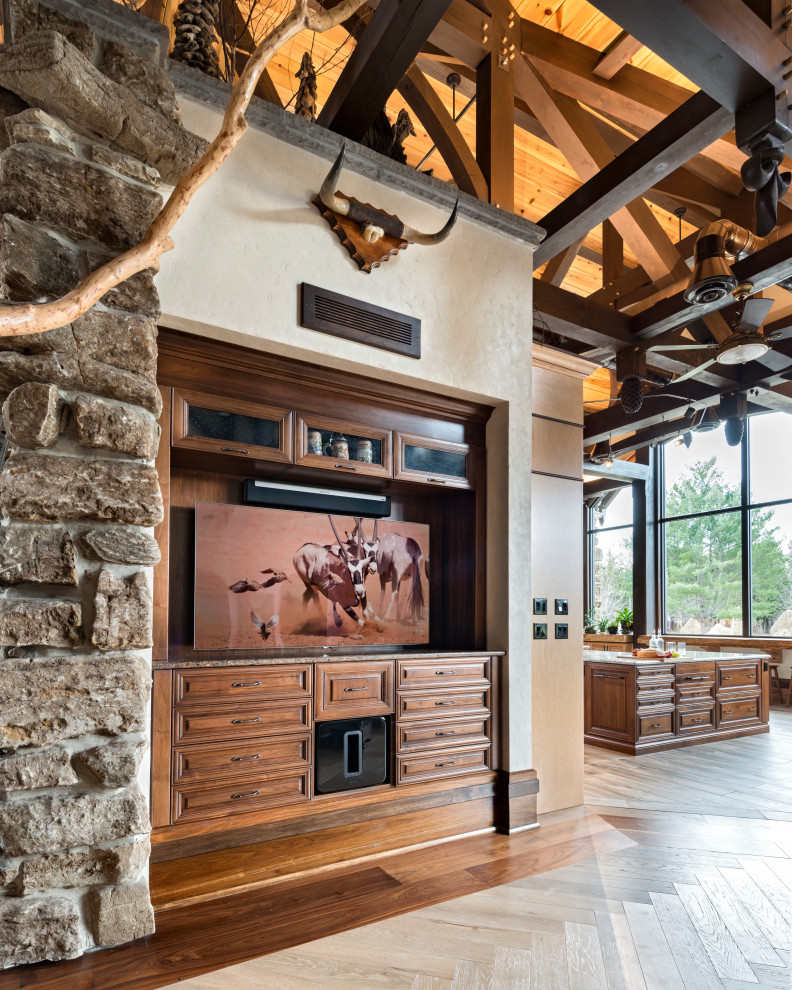 Mountain style home design photo in Ottawa
