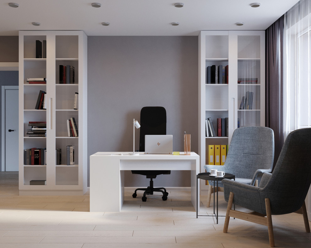 Частный дом «серые оттенки минимализма с современной классикой»