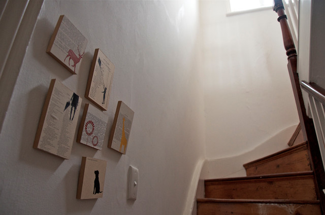 gallery wall eklektisk-trappa
