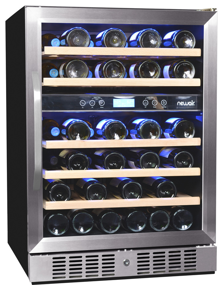 Newair Dual Zone 46 Bottle Wine Cooler Awr460Db Contemporary Beer