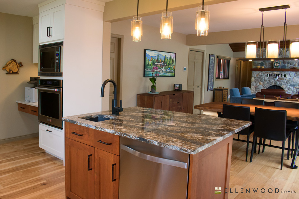 Example of a transitional kitchen design in Vancouver